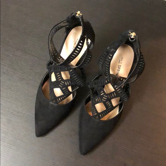 Black Spring High Heels Size 8.5 (Adoeni) - Picture 2 of 4